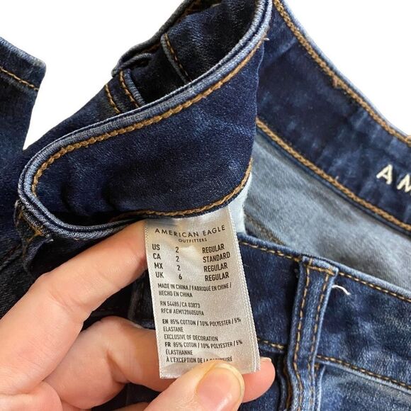 American Eagle Outfitters 360 Next Level Stretch size 2 skinny jeans - Picture 3 of 9